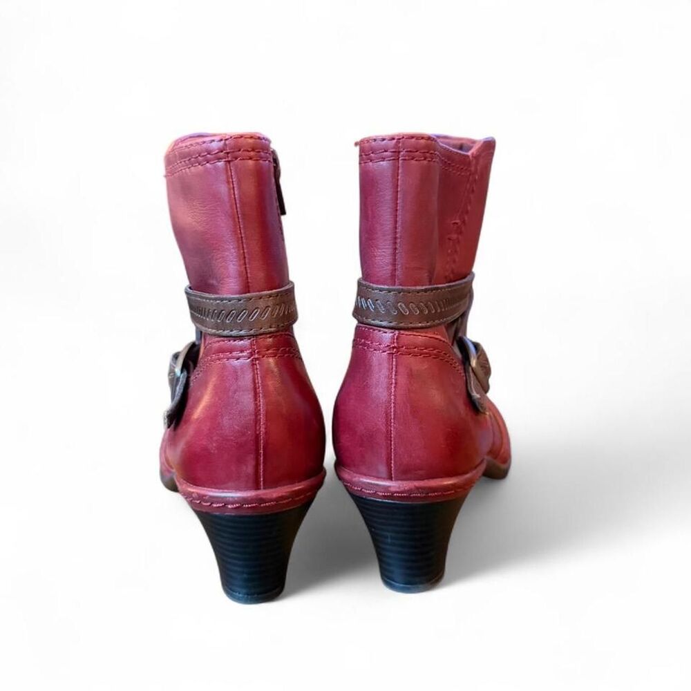 Rockport Cobb Hill Women’s Leather Ankle Boots – Size 7M | Wine/Burgundy - Picture 4 of 8